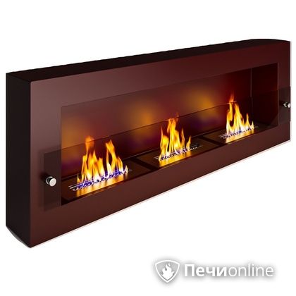 Биокамин ЭкоЛайф Fire Line Glass black burgundy Арома в Астане